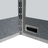 Cabine d'interprétation/translation portable YARMEE pour 2 personnes, système de conférence audio simultanée pour utilisation sur bureau