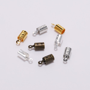Clips en cuir demi-lune pour la fabrication de colliers, accessoires de bijouterie en or, argent, bronze antique et fer - Product Image 1