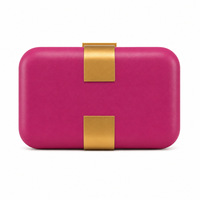 Pochette de soirée élégante carrée en PU noir avec fermoir métallique doré, rigide, pour mariage, bal de promo, cocktail, sac à main pour femme