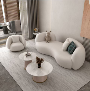 Nordic Iron Fabric <b>Sofa</b> High Quality Modern Elegant Salon Chair for Beauty Hotel Luxury Backrest <b>Sofa</b> Set - Product Image 5