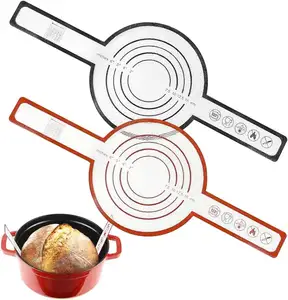 silicone bread mat Bread sling Silicone Baking Mat for Dutch Oven Bread with Long Handles for Gentler & Safer Transfer of Dough