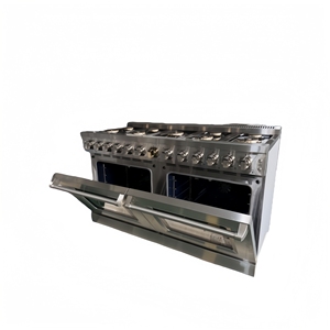 60 pouces. 9,26 Cu. Cuisinière à gaz intelligente 9 brûleurs avec four électrique à convection, grilles en fonte d'acier inoxydable, pour usage domestique - Product Image 1