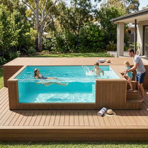 Piscina familiar resistente a la corrosión, de uso intensivo, sobre el suelo, tipo contenedor. - Product Image 1
