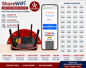 ประเภทบัตรกำนัลเราเตอร์วางบิล Wi-Fi แบบเปิดสำหรับเหรียญแอปธุรกิจ Wi-Fi และระบบการจัดการคลาวด์พอร์ทัลแขก coovachilli - Product Image 1