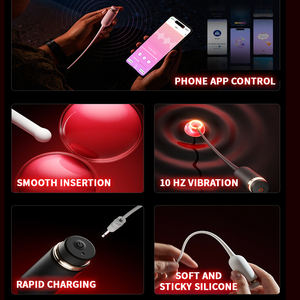 Single Speed Vibrierender erotischer Silikon-Harnröhre vibrator Penis Plug Dilatatoren Katheter Männliches Prostata-Massage gerät - Product Image 5