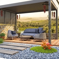Pergola rétractable motorisée en aluminium moderne de style chinois Airfun - Protection UV écologique, résistante aux intempéries