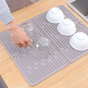 Tapis de table multifonctionnel antidérapant grand format en silicone, isolant thermique, pliable, pour la maison, pour sécher les vaisselle - Product Image 6