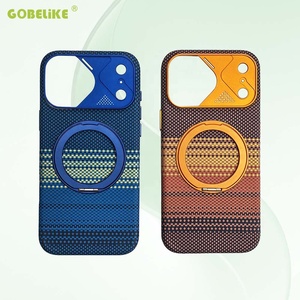 <span class=keywords><strong>เคส</strong></span> iPhone 17 Air/Pro Max แบบมีขาตั้ง ดีไซน์ดูดติดแน่น พร้อมวงแหวนแม่เหล็ก วัสดุคาร์บอนไฟเบอร์ - Product Image 5