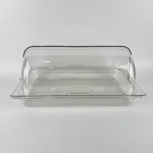 ฝาครอบอาหารแบบใสม้วนด้านบนทำจากอะคริลิคฝาครอบสำหรับโชว์เค้กขนมหวานแบบโดมฝาครอบสำหรับจัดแสดงเค้กคัพ<span class=keywords><strong>เค้ก</strong></span> - Product Image 3