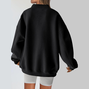 Felpa oversize produttore di felpe da <span class=keywords><strong>donna</strong></span> di alta qualità felpa in cotone biologico <span class=keywords><strong>sostenibile</strong></span> traspirante - Product Image 5