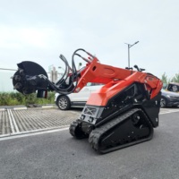 Vente directe usine : Mini-chargeuse compacte V1000 avec chenilles en caoutchouc, certifiée CE et EPA, et godet frontal