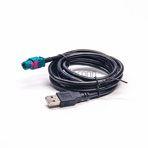 Adaptateur de câble HSD Z <span class=keywords><strong>Code</strong></span> Fakra mâle vers USB 2.0 Type A pour l'infodivertissement automobile - Product Image 1