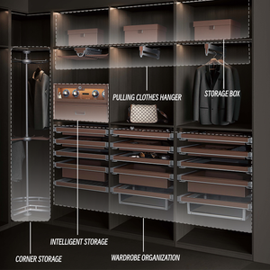 رف معدني قابل للسحب لتنظيم وتخزين البناطيل في خزانة الملابس، إكسسوارات غرفة النوم - Product Image 5