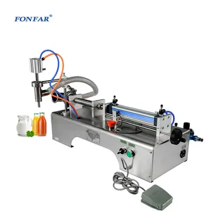 Nuevo diseño de pistón neumático semi automática jugo de fruta y leche máquina de llenado/botella de líquido de llenado máquina de aceite de