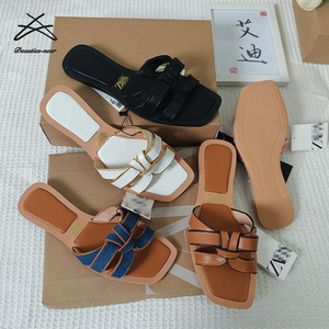 ZAR * all'ingrosso moda moda testa quadrata leggera da esterno cintura fibbia alla moda <span class=keywords><strong>sandali</strong></span> da donna piatte <span class=keywords><strong>sandali</strong></span> pantofole - Product Image 1