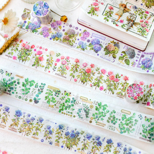 Endless Summer Love Song Series Vintage Flower Handnet <span class=keywords><strong>D</strong></span>écoration Matériel 2m Longueur/Rouleau Recyclage Autocollant 4 Styles Caoutchouc - Product Image 3