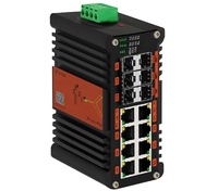 Commutateur PoE+ géré industriel L2 Plus à 8 ports avec 4 ports SFP et 2 ports SFP+ 10G, budget d'alimentation de 240 W