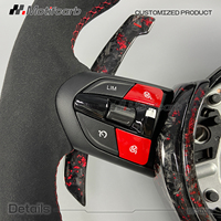 Volant personnalisé en fibre de carbone forgée rouge avec LED pour BMW 330i 440i M2 M3 M4 M5 M6 F10 F30 X3 X5 F15 F16 F18 Série F 2010-2018