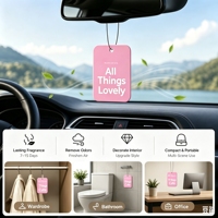 Diffuseur de parfum pour voiture en bois personnalisé, motif dessin animé, pendentif suspendu, parfum longue durée, décoration de voiture