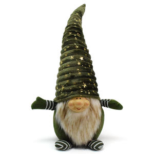 Fait à la main Navidad Decor Tomte Nordic Faceless Doll Xmas Stuffed Green Dwarf Large Welcome Christmas Gnome Santa with Resin Face - Product Image 1