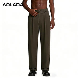 Fabrieksoutlet Simpele Op Maat Gemaakte Outdoor Klassieke Hoge Taille Effen Kleur Casual Broeken Comfortabele Rechte Broeken voor Heren - Product Image 3