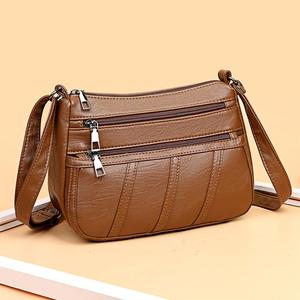 Borsa a tracolla Vintage da donna a tracolla Messenger in pelle sintetica borsa a tracolla a tracolla marrone-per l'autunno inverno nuova con catene - Product Image 2
