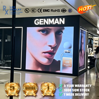 Écran LED d'intérieur en aluminium RX pour affichage commercial, panneau vidéo numérique P1.25/P1.53/P1.86/P2.5 pour enseigne de magasin