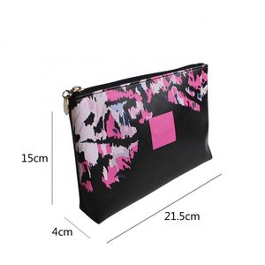 Sac de maquillage en nylon PU, design européen et américain, fabriqué en usine BSCI, sac de voyage tendance, sac de rangement portable pour cosmétiques et articles de toilette - Product Image 3