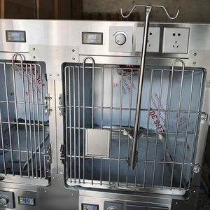 Jaula veterinaria multifunción de alta resistencia para hospital, de acero inoxidable, con 4 puertas, para perros y gatos, tipo banco y jaula de transporte. - Product Image 4