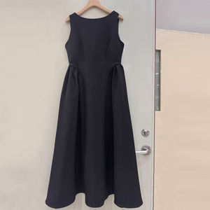 Abito <span class=keywords><strong>da</strong></span> canotta rosso natalizio <span class=keywords><strong>da</strong></span> donna senza maniche O collo a vita alta con vita alta elegante <span class=keywords><strong>abbigliamento</strong></span> femminile nuovo stile - Product Image 5