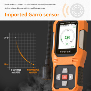 Portable Gas Detector Combustible Leak Alarm 3C Certified For Flammable Gases With Audible Visual <b>Vibration</b> Alert - Product Image 5