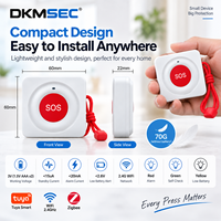Bouton d'urgence SOS intelligent Tuya WiFi Zigbee sans fil pour personnes âgées avec alerte via application pour la sécurité à domicile