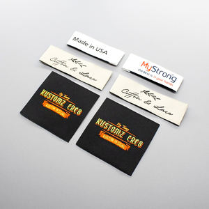 ป้ายผ้าโพลีเอสเตอร์ทอลายออกแบบได้ตามต้องการสิ้นสุดการพับเร็วโรงงาน OEM จำนวนสั่งซื้อขั้นต่ำ100ชิ้น - Product Image 3