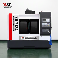 Centre d'usinage vertical certifié CE ISO9001 WOJIE XH7124 450x300x400mm 8000 tr/min 0,003 mm pour pièces automobiles et composants de quincaillerie