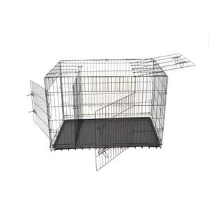 Cage pour chien en acier écologique avec forme de trous d'arbre et plateau en plastique pour chiens - Cage pour animaux de compagnie moderne et luxueuse - Product Image 5