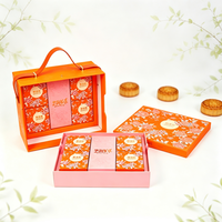 Boîte cadeau en papier alimentaire avec logo estampé à chaud, pour pâtisseries et desserts, robuste avec poignée, vente en gros, promotion, emballage cadeau pour biscuits et snacks