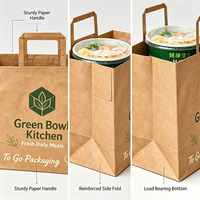 Emballage à emporter en papier kraft de haute qualité, écologique, biodégradable, avec logo personnalisé, pour restaurants, supermarchés, pizzas