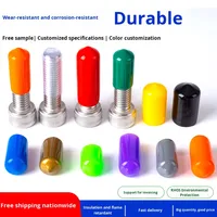 Manchon de protection isolant en caoutchouc souple pour boulon à filetage externe Capuchon de tige de vis Manchon en plastique Capuchon de tube de protection