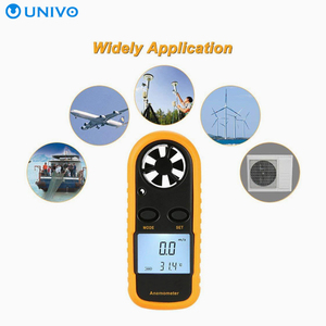 Cầm tay mini kỹ thuật số máy đo gió tốc độ gió và nhiệt độ mét 0-30 mét/giây ± 1% ABS - Product Image 2