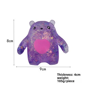 Wholesale TPR Glitter Maltose <b>Cute</b> Little <b>Bear</b> Squishy Stress Relief Toys Promotional Gift Decompression Toys for Kids - Product Image 5