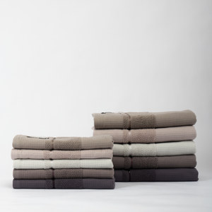 Juego de Toallas de Baño y Rostro Kapers 100% Algodón, Tejido Waffle y Felpa, Suaves y Absorbentes - Product Image 1