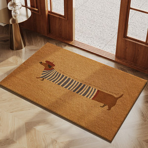Paillasson en imitation fibre de coco Cangming N731, motif animaux mignons, lavable, style dessin animé - Product Image 2