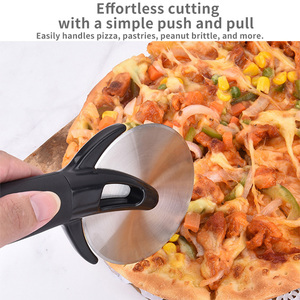 Chuyên nghiệp thép không gỉ bánh <span class=keywords><strong>pizza</strong></span> cắt bánh xe ABS xử lý Acrylic Bìa bánh <span class=keywords><strong>pizza</strong></span> Con lăn cắt máy rửa chén an toàn công cụ bánh <span class=keywords><strong>pizza</strong></span> - Product Image 2