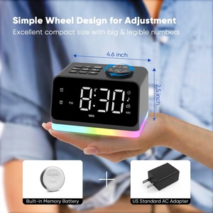 <span class=keywords><strong>Reloj</strong></span> <span class=keywords><strong>Despertador</strong></span> Digital Clásico Moderno <span class=keywords><strong>con</strong></span> Pantalla y Luz Nocturna Negra para Dormitorio, Sala de Estar, Oficina en Casa - Product Image 2