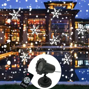 Outdoor Waterproof Christmas Holiday Landscape Decorative Lighting Snowflake LED Snowfall Projector Lamp Lights For Xmas Party