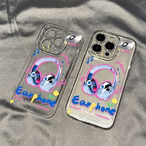 Cool Color Écouteurs Impression Antichoc Espace TPU Housse de Téléphone Portable pour <span class=keywords><strong>Iphone</strong></span> X Xr Xs 11 12 13 <span class=keywords><strong>14</strong></span> 15 16 17 Pro Max - Product Image 4