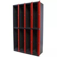 Meuble de chambre personnalisé Armoire à vêtements Armoire en fer Almirah Rangement verrouillable Armoire en acier Casier en métal à 8 portes