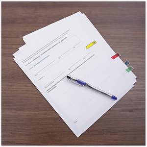 UNV99011 Deluxe 0.5 Pulgadas X 1.75 pulgadas Banderas de Señalización con Flecha y Mensaje, Universales, Colores Surtidos (Paquete de 120) - Product Image 6