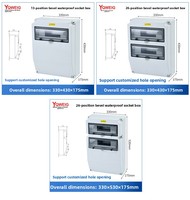 Boîte de prise industrielle portable, étanche à l'eau et à la poussière, pour utilisation sur chantier, connexions électriques, plastique