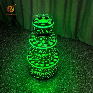 Bandejas de Servicio de Botellas VIP para Club Nocturno Richshining, Presentador de Botellas LED de <span class=keywords><strong>3</strong></span> Niveles, Portavasos para Pastel de Cumpleaños - Product Image 5